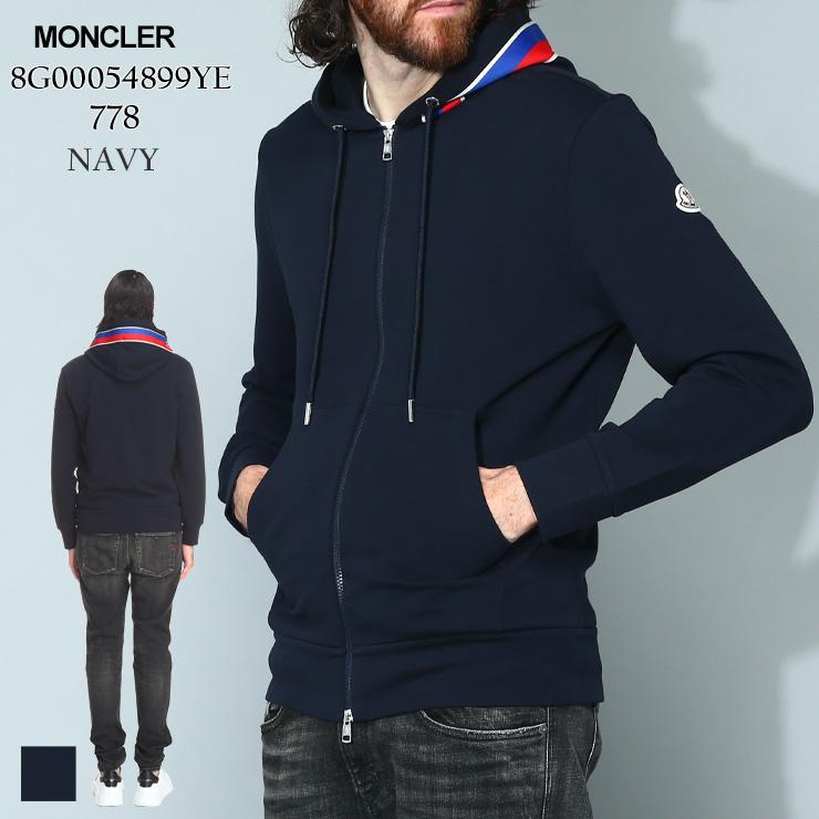 モンクレール MONCLER パーカー トレーナー スウェット 長袖 フルジップ フード ライン トップス ブランド メンズ ネイビー  大きいサイズあり MC8G00054899YE : 2090208004 : ゼンオンライン - 通販 - Yahoo!ショッピング