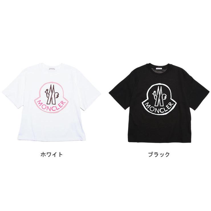 モンクレール レディース Tシャツ MONCLER ロゴ プリント クルーネック
