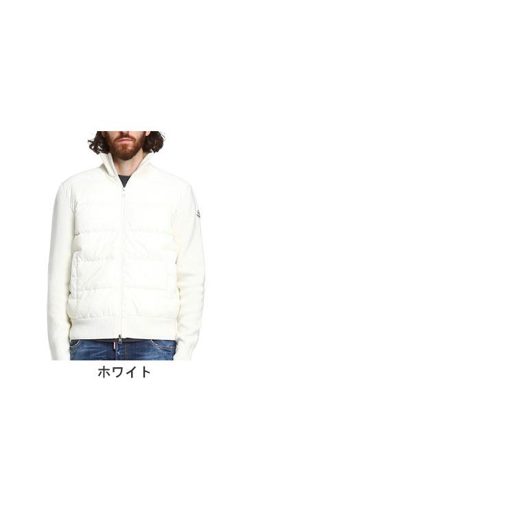 MONCLER モンクレール ダウン カーディガン メンズ ニット ウール ナイロン ロゴ レギュラーフィット 034 MC9B00008M1131 2024_vt｜zen｜02