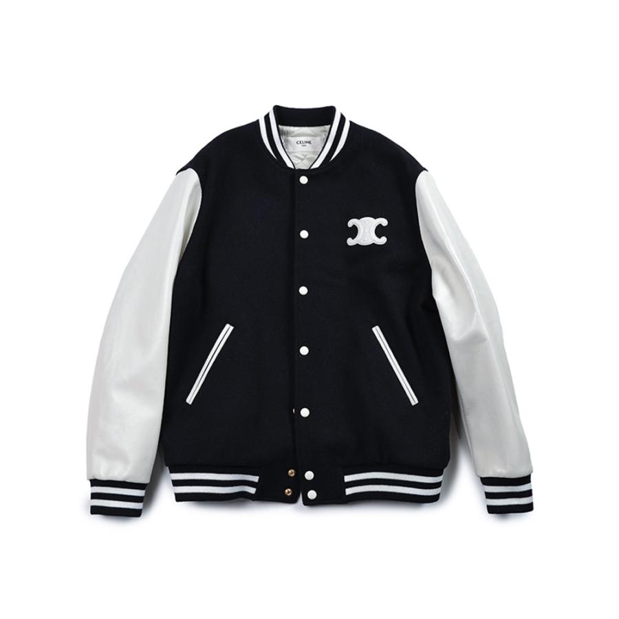 CELINE セリーヌ 切り替え 裏キルティング スタジアムジャンパー