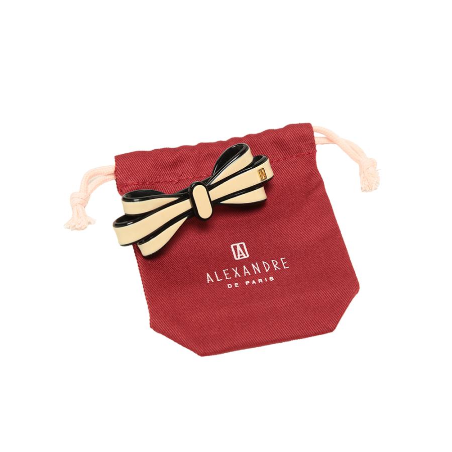 未使用自宅保管 アレクサンドルドゥパリ　リボンバレッタ　ピンク①　スワロフスキー ALEXANDRE DE PARIS（アレクサンドル ドゥ パリ） アレクサンドル ドゥ