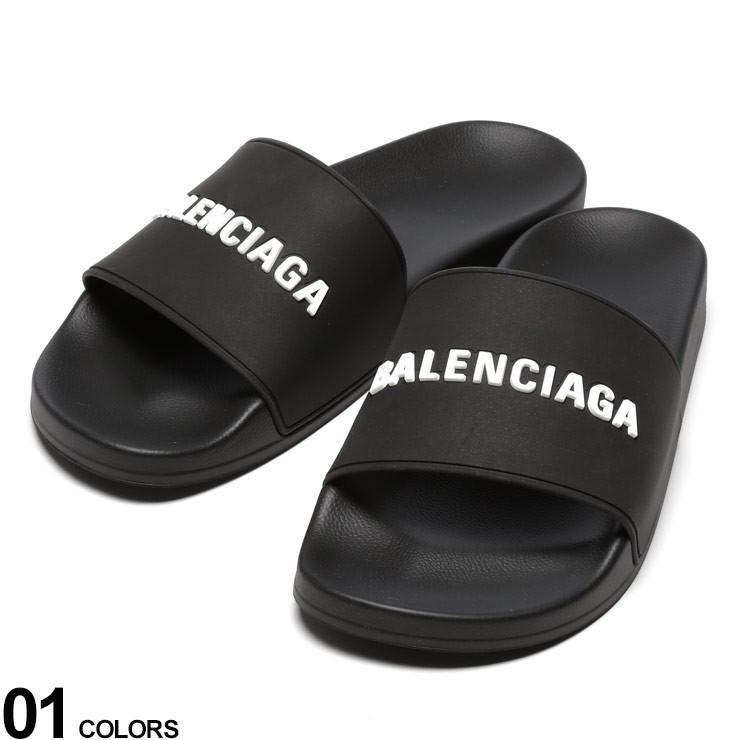 バレンシアガ メンズ サンダル BALENCIAGA 3D ロゴ スライド サンダル 黒 ブランド シャワーサンダル スポーツサンダル BC565826W1S80｜zen