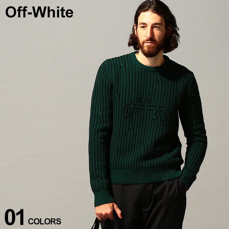 オフホワイト メンズ Off White ニット セーター ウール コットン ロゴ ストライプ Cabled Off ブランド トップス リブ Owhe43ekni001 ゼンオンライン 通販 Yahoo ショッピング