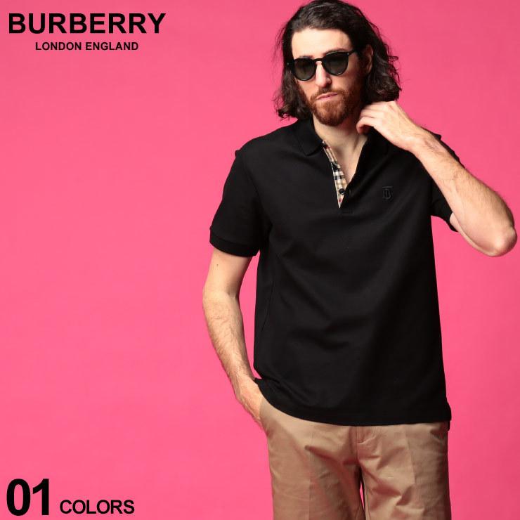 バーバリー メンズ ポロシャツ 半袖 Burberry Tb ロゴ チェック 鹿の子 Eddie 黒 ブランド トップス コットン ゼンオンライン 通販 Yahoo ショッピング