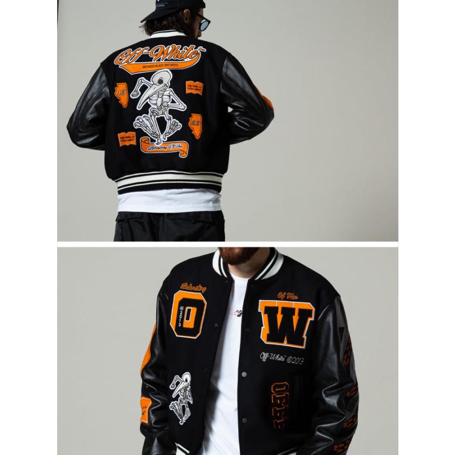 off white OFF-WHITE オフホワイト レザー ウール メルトン off white OFF-WHITE オフホワイト レザー ウール メルトン