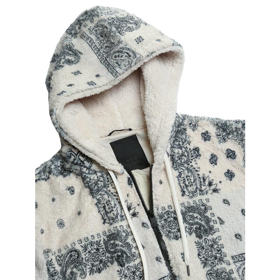 タトラス パーカー TATRAS ペイズリー柄 裏メッシュ フルジップ ボアパーカー BEGLEO TRMTAT21A4776 タトラス TATRAS