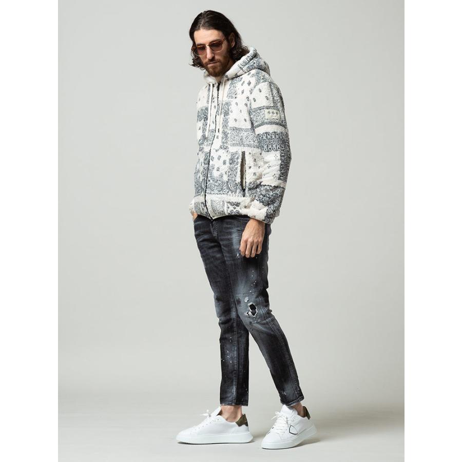 タトラス パーカー TATRAS ペイズリー柄 裏メッシュ フルジップ ボアパーカー BEGLEO TRMTAT21A4776 タトラス TATRAS