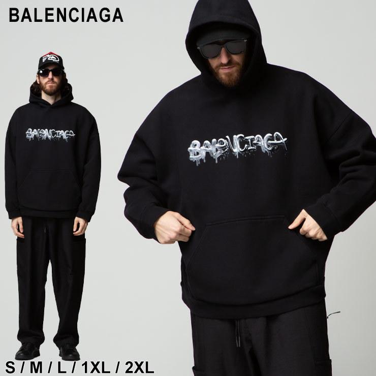 BALENCIAGA バレンシアガ メンズ パーカー 裏起毛 スライムロゴ BALENCIAGA バレンシアガ メンズ パーカー 裏起毛 スライムロゴ