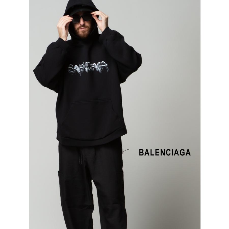 BALENCIAGA バレンシアガ メンズ パーカー 裏起毛 スライムロゴ BALENCIAGA バレンシアガ メンズ パーカー 裏起毛 スライムロゴ