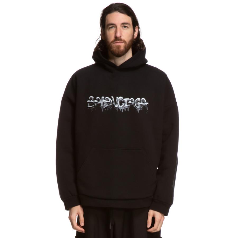 BALENCIAGA バレンシアガ メンズ パーカー 裏起毛 スライムロゴ BALENCIAGA バレンシアガ メンズ パーカー 裏起毛 スライムロゴ