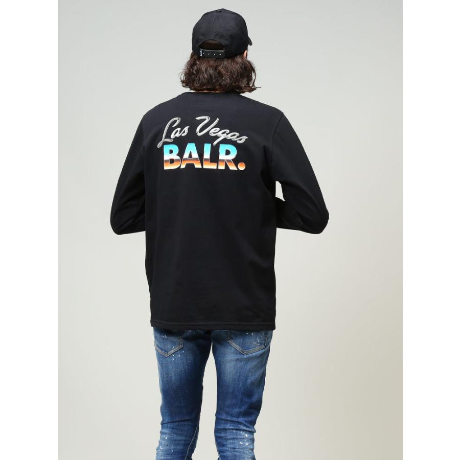 ボーラー Tシャツ メンズ 長袖 BALR. バックプリント フロント ロゴ 