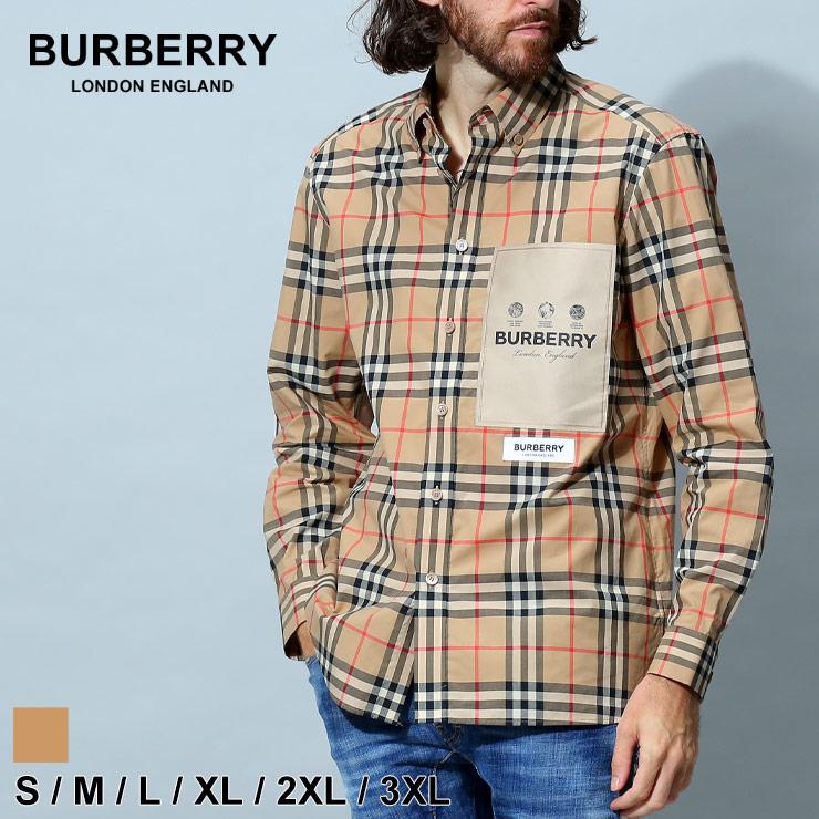 バーバリー シャツ BURBERRY ブランド 長袖シャツ チェックシャツ トップス 長袖 チェック ロゴ アップリケ コットンポプリン  BB8057461 :3339204919:ゼンオンライン - 通販 - Yahoo!ショッピング