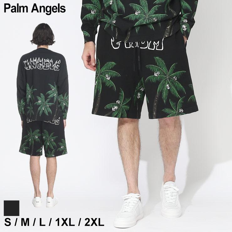 パームエンジェルス ショートパンツ Palm Angels メンズ パンツ スウェット ロゴ プリント パームツリー PALMS&SKULL