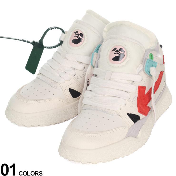 オフホワイト スニーカー メンズ OFF-WHITE レザー ミッドカット