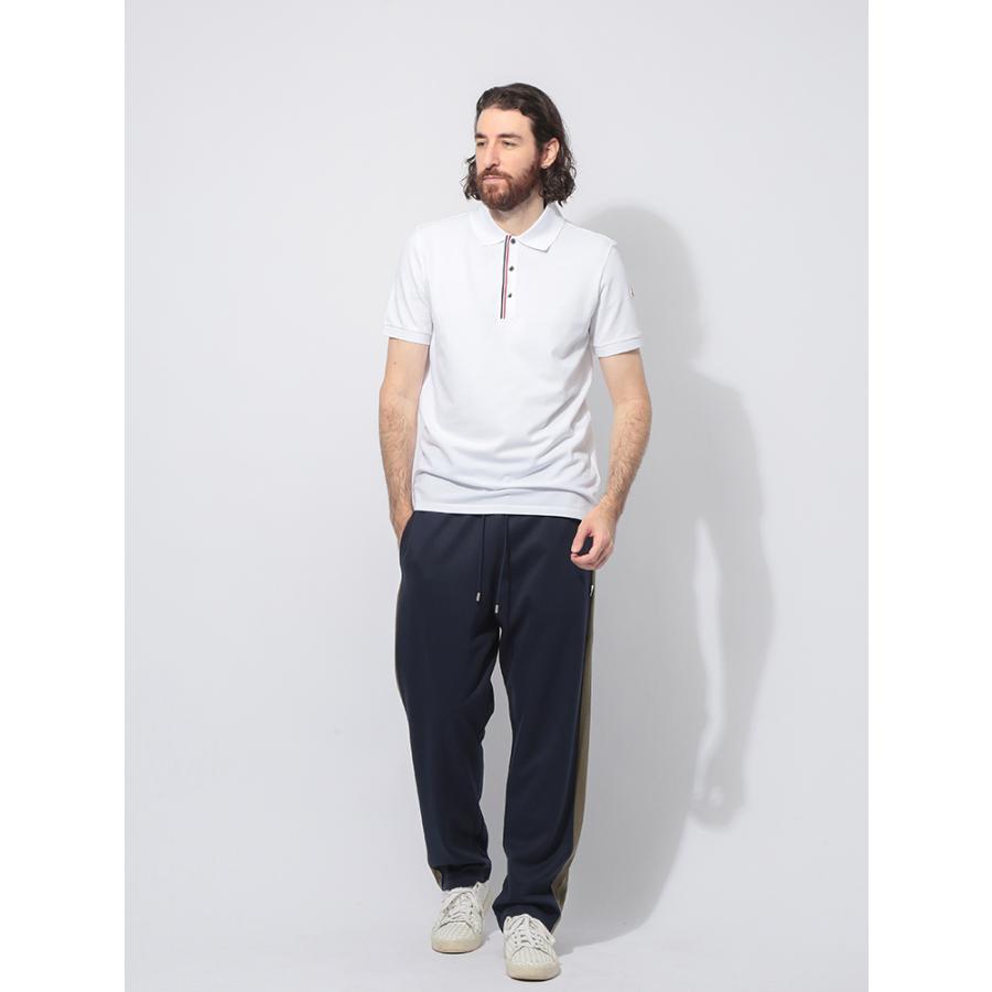 【美品】モンクレール ポロシャツ トリコライン MONCLER モンクレール 衿トリコロールライン 半袖 ポロシャツ