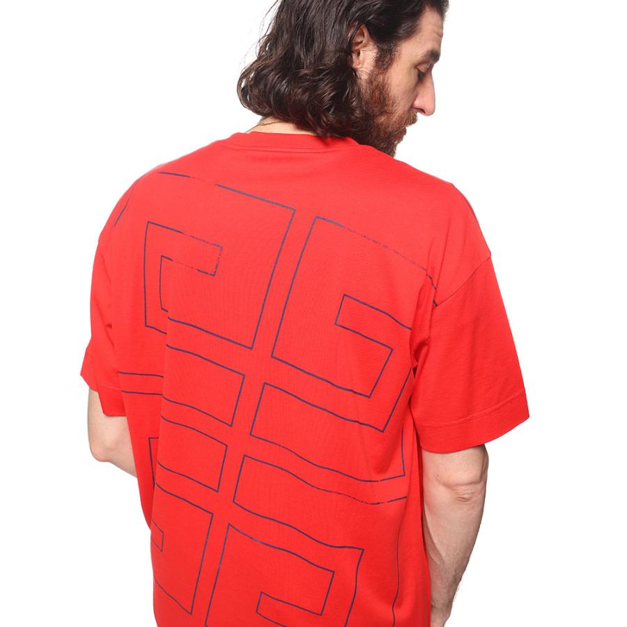GIVENCHY  (ジバンシィ) BIGロゴ バックプリント クルーネック 半袖 Tシャツ メンズ GVBM71JA3YJ5の画像