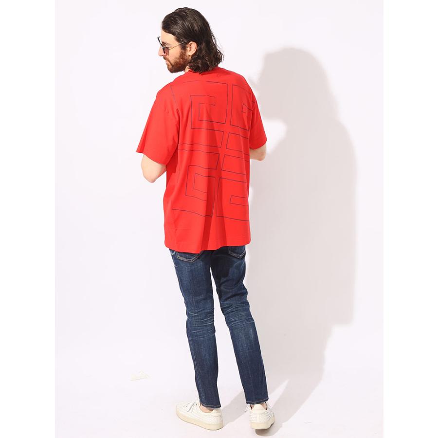 GIVENCHY  (ジバンシィ) BIGロゴ バックプリント クルーネック 半袖 Tシャツ メンズ GVBM71JA3YJ5の画像