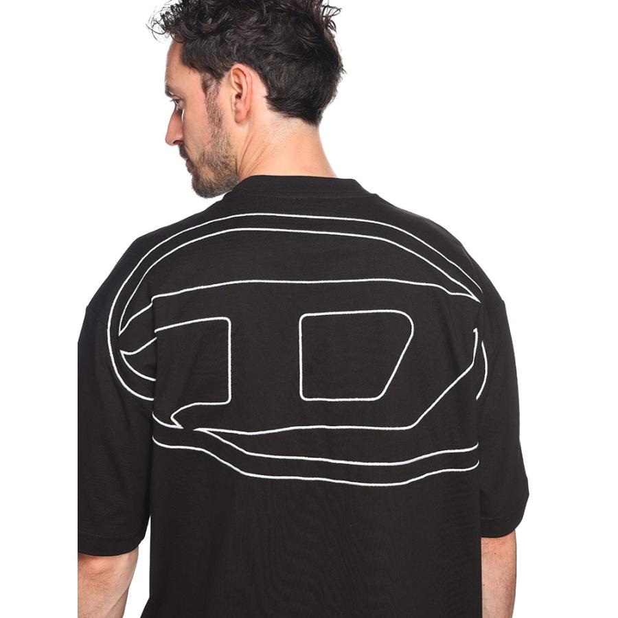 DIESEL（ディーゼル） ビッグオーバル刺繍 クルーネック 半袖 Tシャツ