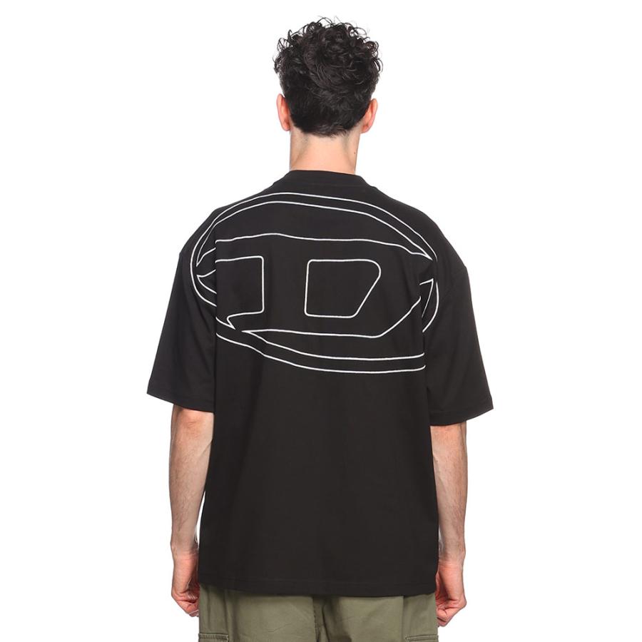 DIESEL (ディーゼル) ビッグオーバル刺繍 クルーネック 半袖 T DIESEL (ディーゼル) ビッグオーバル刺繍 クルーネック 半袖 T