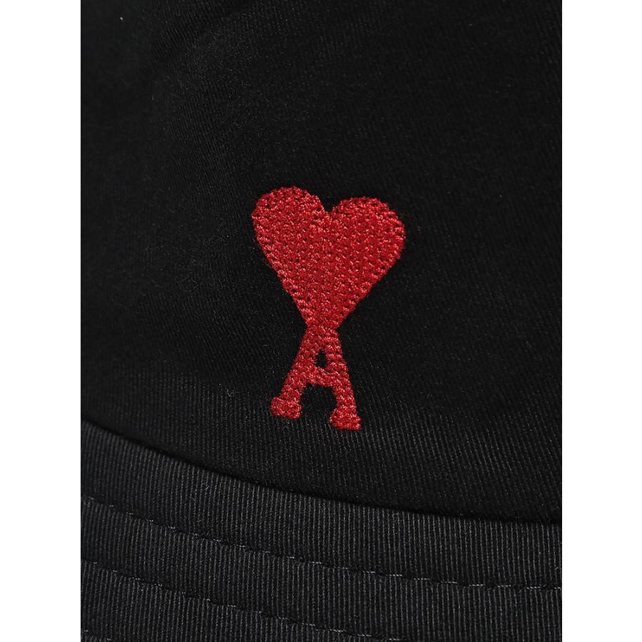 ami バケットハット 黒 サイズ2 ハートとAの刺繍 - 帽子 ami バケットハット 黒 サイズ2 ハートとAの刺繍 - 帽子