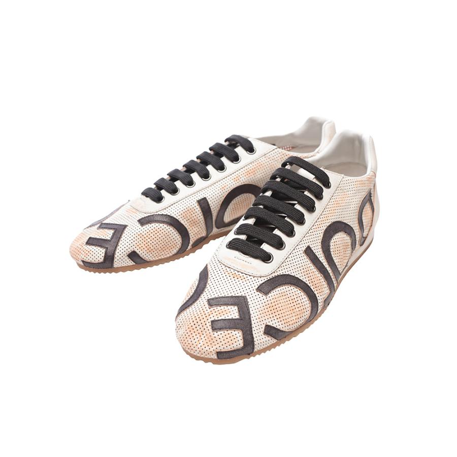 【ドルチェ&ガッバーナ】パンチングレザー☆革靴☆イタリア製 DOLCE＆GABBANA ドルチェ＆ガッバーナ】スニーカー パンチング レザー