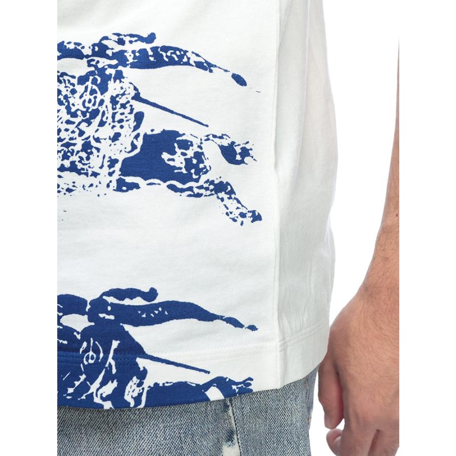 バーバリー Tシャツ メンズ BURBERRY 総柄 エクストリアン ナイト クルーネック 半袖 コットン Tシャツ カットソー BBB8081369の画像
