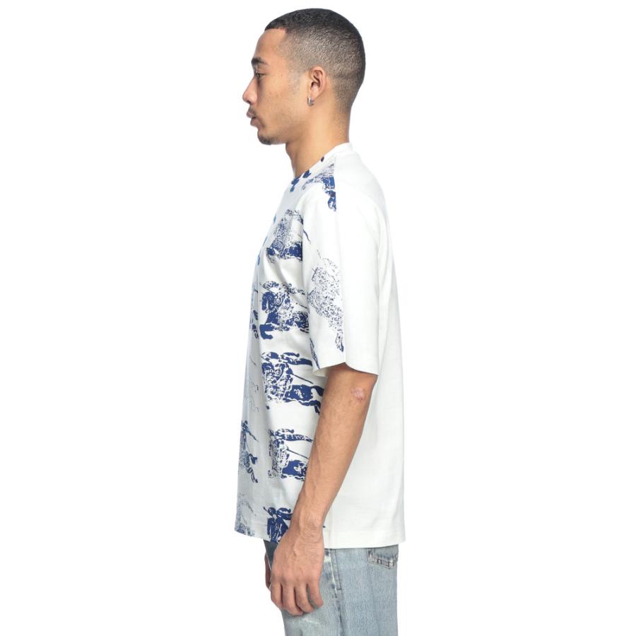 バーバリー Tシャツ メンズ BURBERRY 総柄 エクストリアン ナイト クルーネック 半袖 コットン Tシャツ カットソー BBB8081369の画像