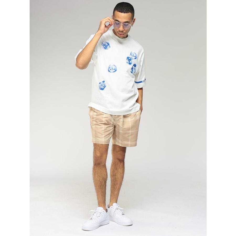 バーバリー Tシャツ メンズ BURBERRY 総柄 薔薇プリント クルーネック 半袖 コットン Tシャツ カットソー BBB8081394の画像