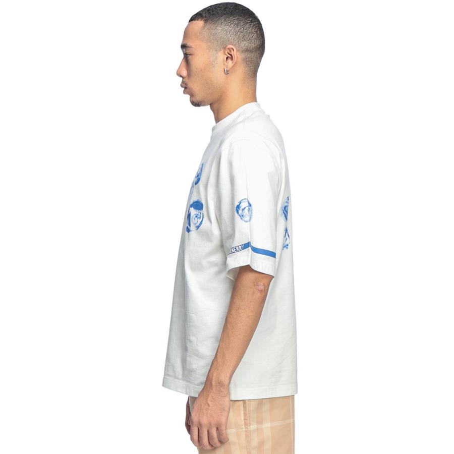バーバリー Tシャツ メンズ BURBERRY 総柄 薔薇プリント クルーネック 半袖 コットン Tシャツ カットソー BBB8081394の画像