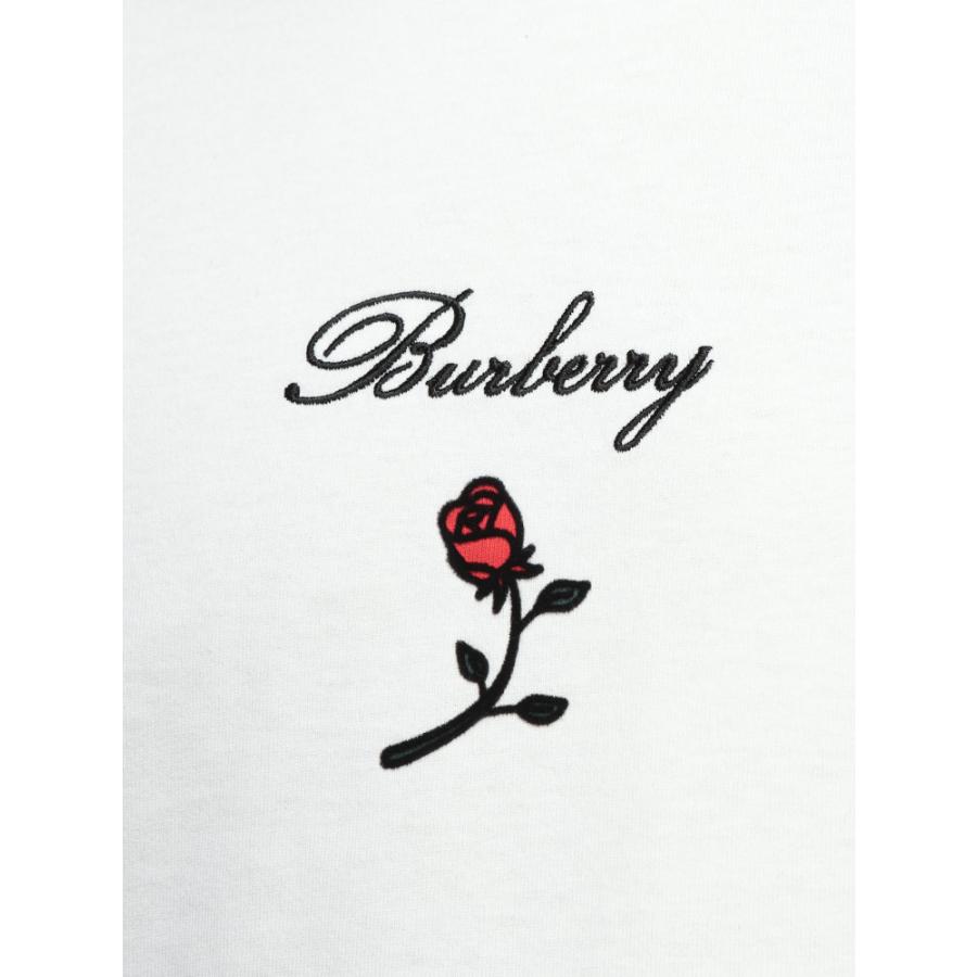 BURBERRY（バーバリー） Tシャツ メンズ フロント ロゴ 刺繍 薔薇