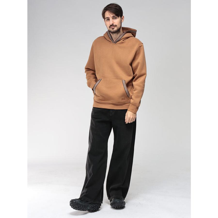 UGG（アグ） フーディ メンズ ロゴ 裏起毛 ライン使い ポケット