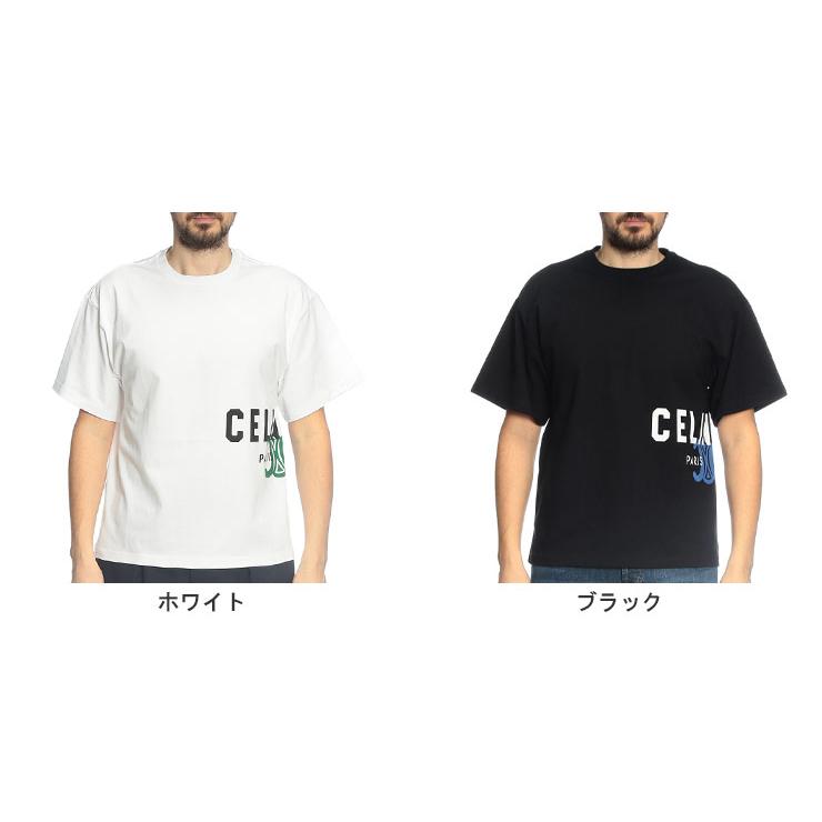 セリーヌ CELINE メンズ Tシャツ 半袖 トリオンフプリント クルーネック カットソー CELRX0HV1242 ブランド トップス コットン プリント 春 夏の画像