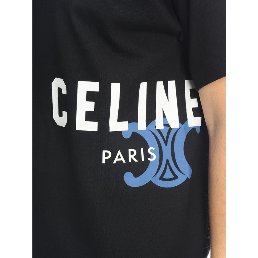 セリーヌ CELINE メンズ Tシャツ 半袖 トリオンフプリント クルーネック カットソー CELRX0HV1242 ブランド トップス コットン プリント 春 夏の画像
