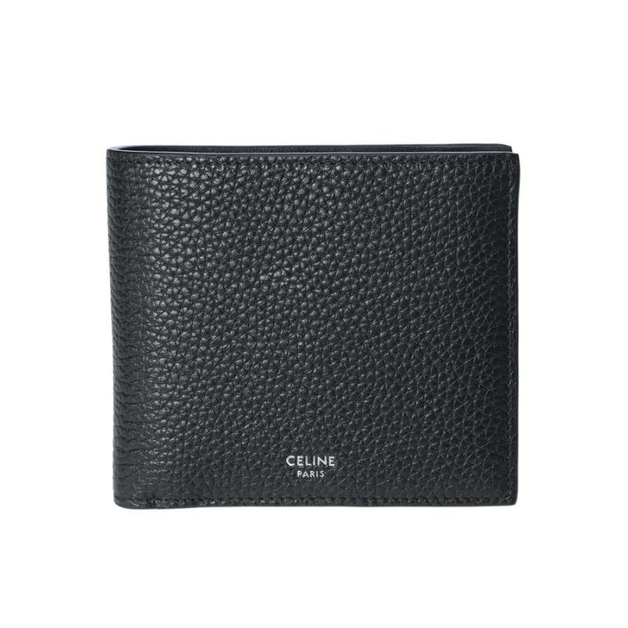 CELINE コンパクトウォレット グレインドカーフスキン 二つ折り財布 新作 CELINE（セリーヌ） メンズ 財布 グレインドカーフスキン 二つ折り