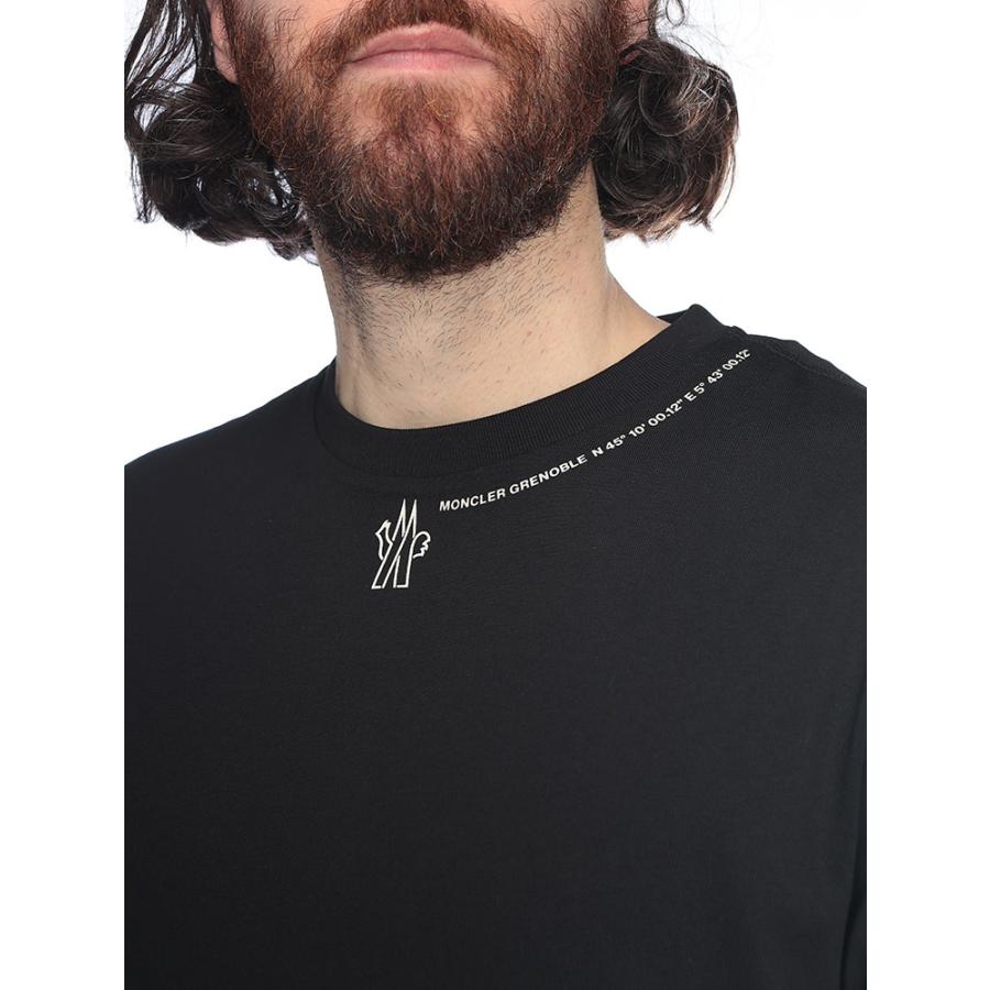 モンクレール MONCLER メンズ Tシャツ 半袖 グルノーブル ネックロゴ スリムフィット クルーネック カットソー MCGN8C0002089AZ ブランド トップス TEE 春 夏の画像