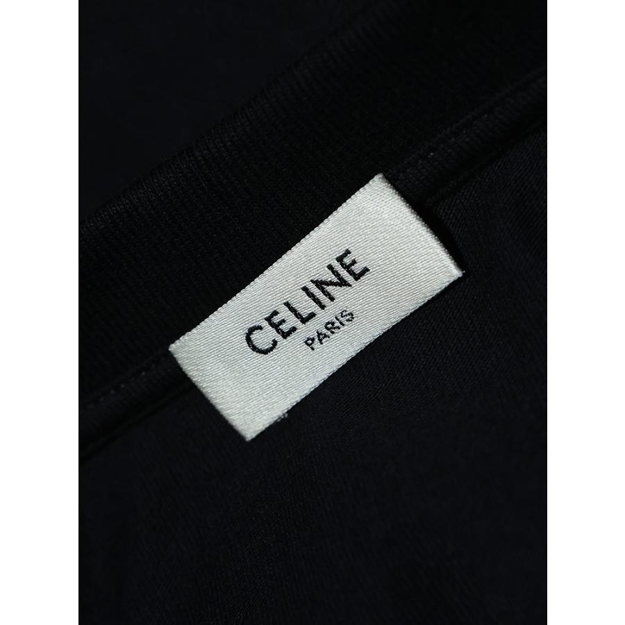 セリーヌ CELINE メンズ Tシャツ 長袖 トリオンフ ワンポイント ロゴ ルーズフィット クルーネック カットソー CELRX0HX1242 ブランド トップス ロンT 春 夏の画像