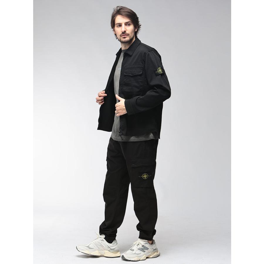 ストーンアイランド STONE ISLAND メンズ カーゴパンツ SI3100031S0003ロゴワッペン ストレッチコットン ポケット パンツ ブランド ボトムスの画像