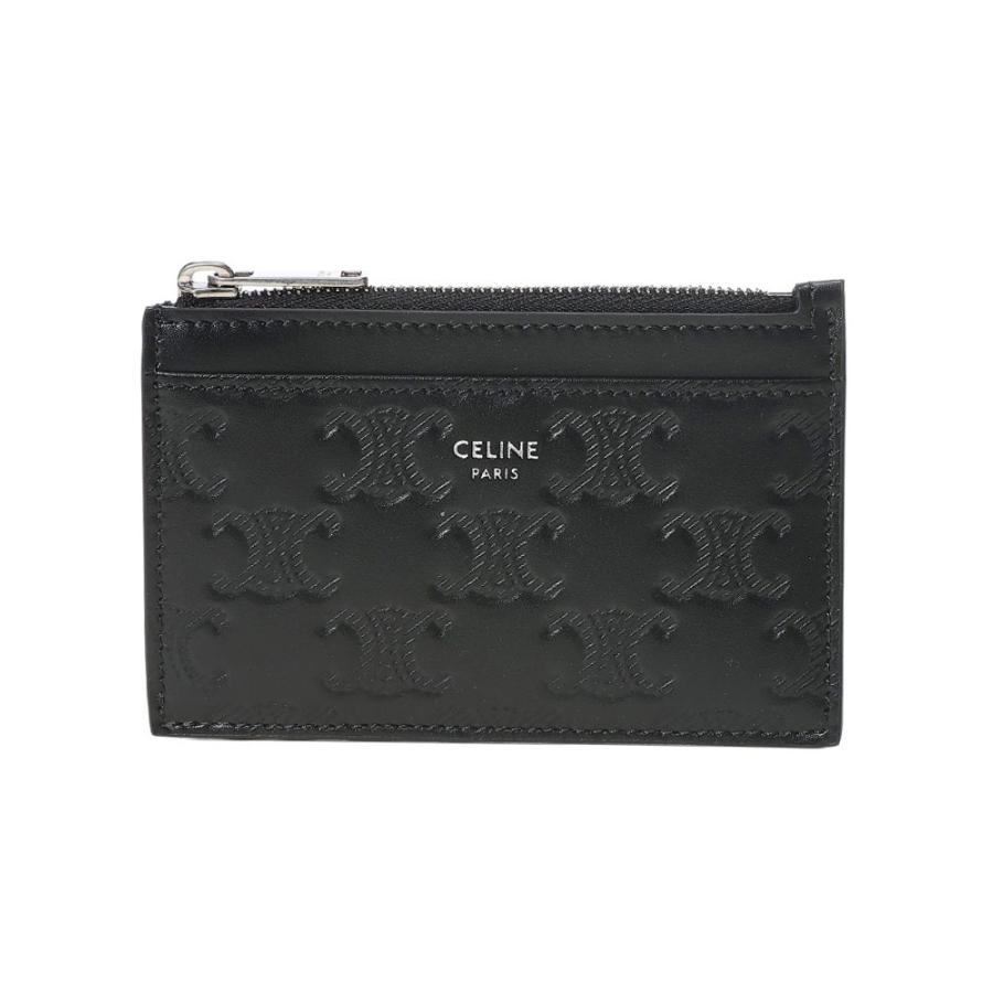 セリーヌ CELINE メンズ カードケース CEL10F993FQDトリオンフ エンボス加工 カーフスキン フラグメントケース ブランド 財布 ウォレット カード入れ ミニ財布の画像