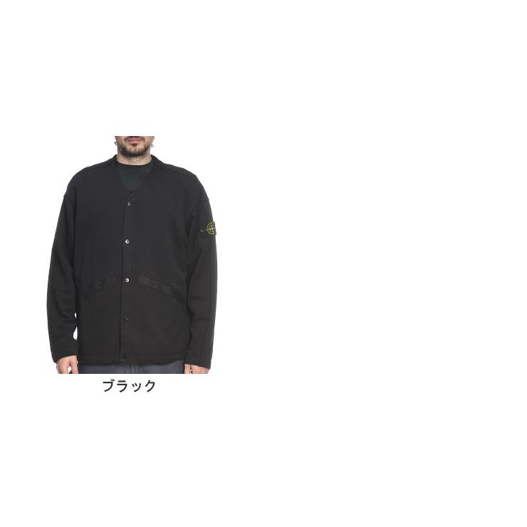 ストーンアイランド STONE ISLAND メンズ カーディガン SI6100040S0051袖ロゴ Vネック ポケット付き スウェット ブランド アウター 羽織 カーデ 無地の画像