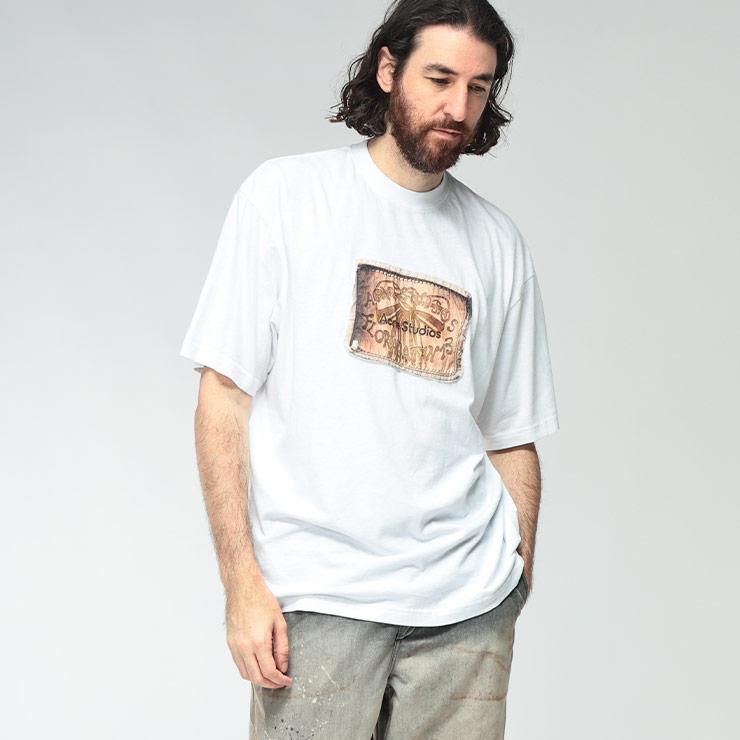 Acne Studios アクネストゥディオズ　Tシャツ　L メンズ　白 アクネストゥディオズ メンズ Tシャツ Acne Studios 半袖 コットン