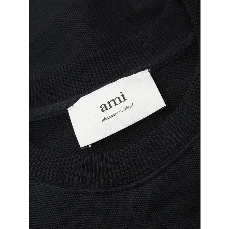 アミパリス スウェット トップス AMI PARIS ロゴパッチ クルーネック トレーナー Ami de Coeur AMH25USW771747 メンズの画像