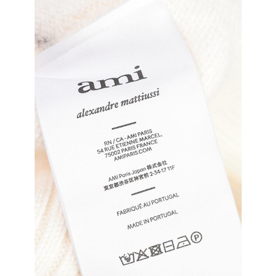 アミパリス ニット トップス AMI PARIS 胸ロゴ クルーネック セーター Ami de Coeur AMH25UKS838018 メンズの画像