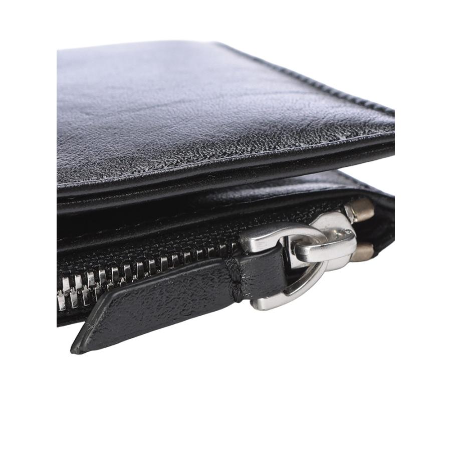 AMI PARIS スムースレザー フォールドウォレット ブラック 財布 ブラック スムースレザー カルーセル フォールドウォレット ブラック