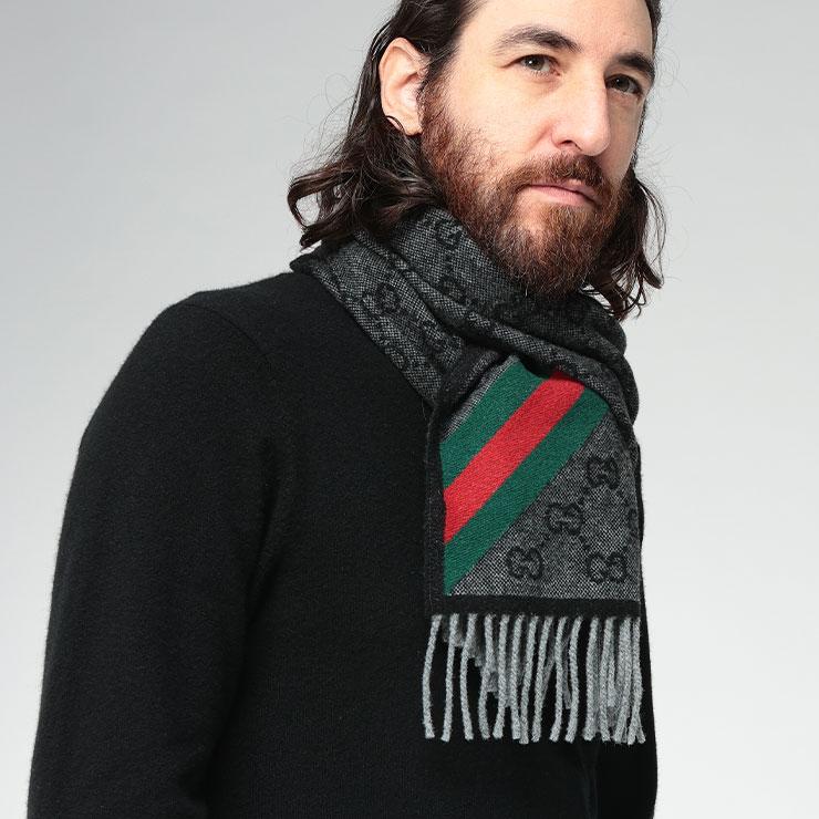 GUCCI（グッチ） 【1円ラッピング】グッチ マフラー メンズ GUCCI GG