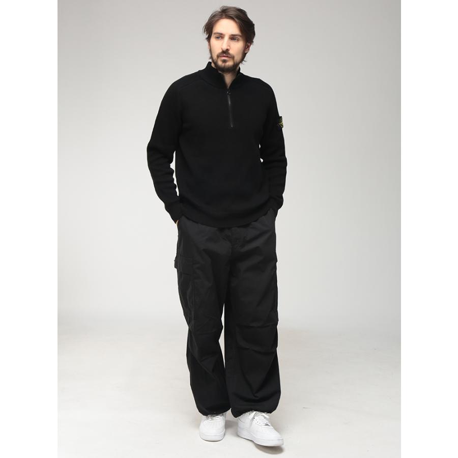 ストーンアイランド STONE ISLAND メンズ ニット 長袖 リブコットン ハーフジップ プルオーバー SI5100124S00D8 ブランド トップス セーター ハイネック 秋 冬の画像