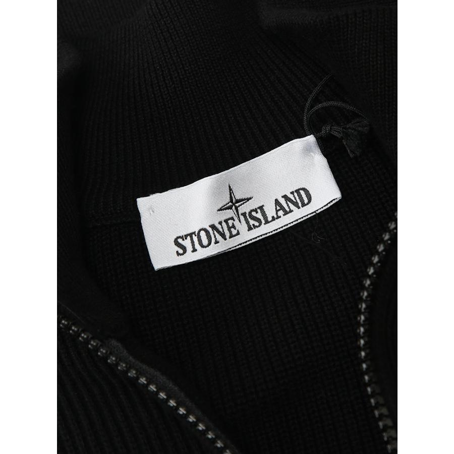 ストーンアイランド STONE ISLAND メンズ ニット 長袖 リブコットン ハーフジップ プルオーバー SI5100124S00D8 ブランド トップス セーター ハイネック 秋 冬の画像