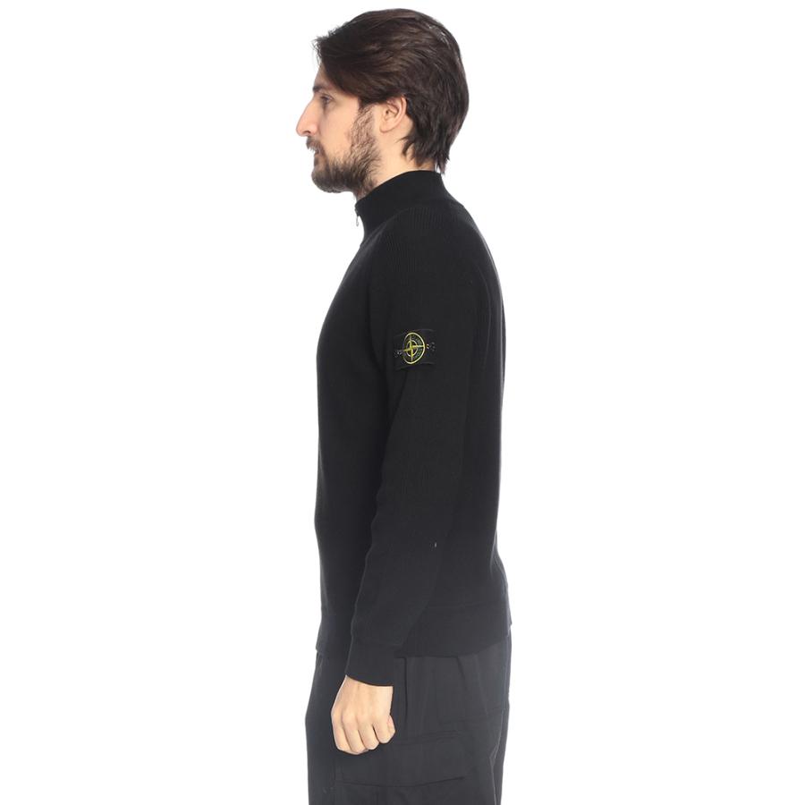 ストーンアイランド STONE ISLAND メンズ ニット 長袖 リブコットン ハーフジップ プルオーバー SI5100124S00D8 ブランド トップス セーター ハイネック 秋 冬の画像