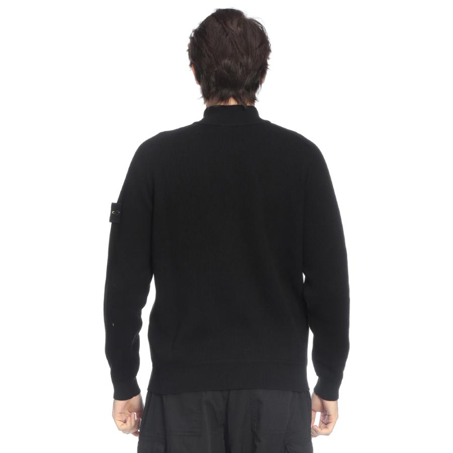 ストーンアイランド STONE ISLAND メンズ ニット 長袖 リブコットン ハーフジップ プルオーバー SI5100124S00D8 ブランド トップス セーター ハイネック 秋 冬の画像