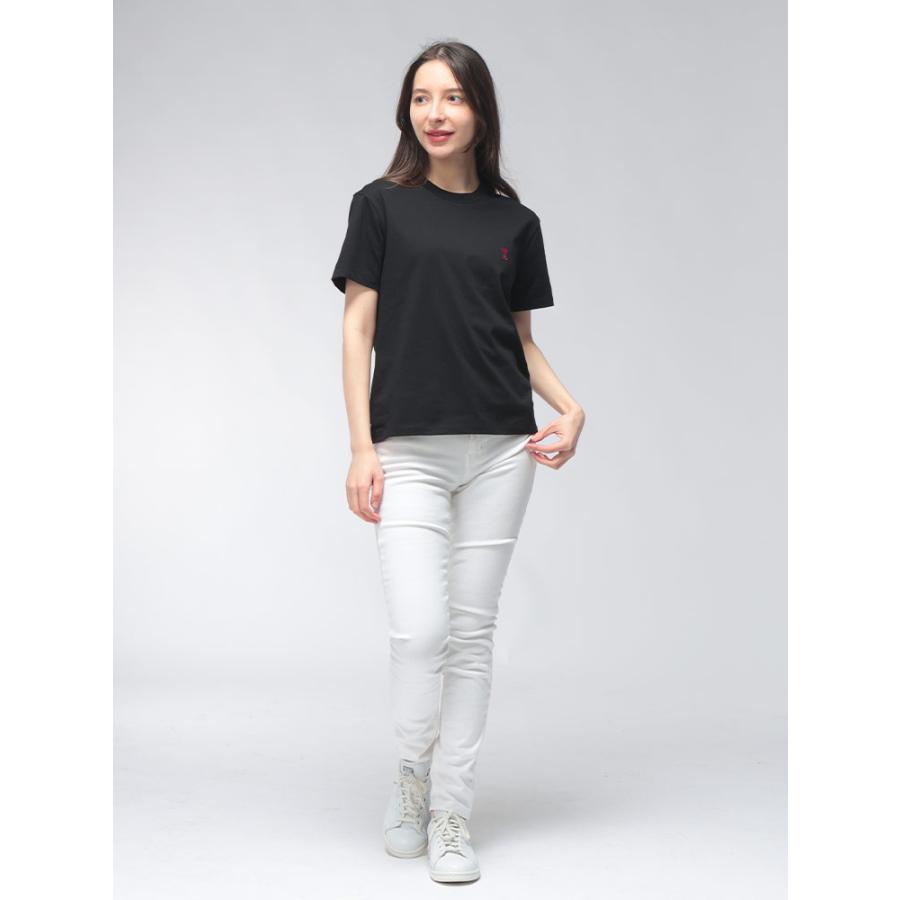 アミパリス AMI PARIS メンズ Tシャツ 半袖 Ami de Coeur ワンポイント ロゴ クラシックフィット クルーネック カットソー AMBFUTS035724 ブランド トップス TEEの画像