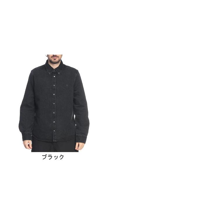 アミパリス AMI PARIS メンズ シャツ 長袖 ワンポイント ボタンダウン デニムシャツ AMUSH785DE0125 ブランド トップス デニム シンプル 春 秋の画像